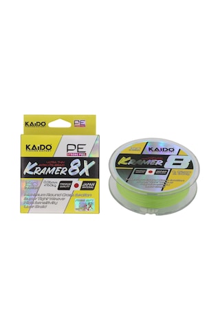 Kaido Kramer Japan 8x Braid 150 Mt 0,12mm Lime Green İp Misina - Standart