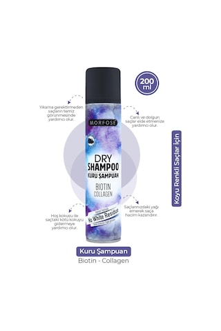 Morfose Koyu Renkli Saçlar için Kuru Şampuan 200 ML