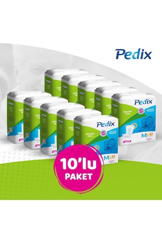 Pedix Mesane Pedi Unısex Büyük Boy Medıum M 12 x 10 120 Adet