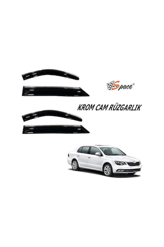 Krom Cam Rüzgarlığı Skoda Superb 2013-2015- Caru420