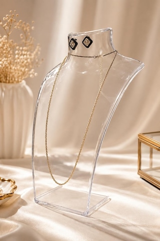 Kolye Standı Akrilik -takı Teşhir Ve Saklama Standı Şeffaf 19x30 Cm