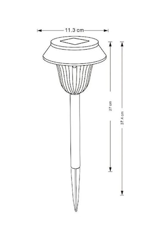Noas 7w Miranda Solar Bahçe Armatürü 40 Cm Gün Işığı