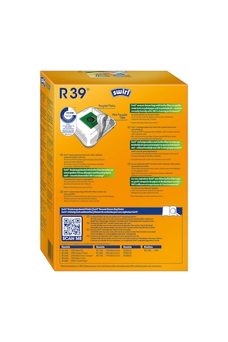 Swirl R 39 EcoPor Rowenta Moulinex Elektrikli Süpürgeler için Toz Torbası