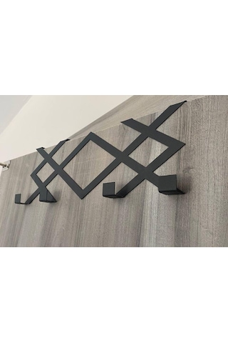Metal Siyah Desenli Amerikan Kapı Arkası Askılık Organizer Askılık Ve Desenli Banyo Kapı Arkası