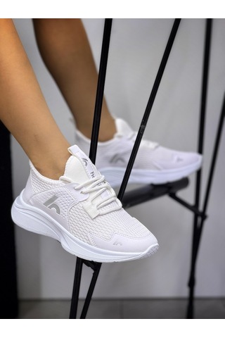 Bağcıklı Unisex Çocuk Spor Ayakkabısı-beyaz-325 Beyaz