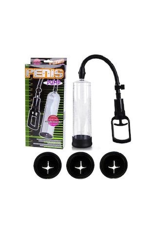 Truva Shop Pump Penis Vakum Cihazı + Penis Pompası 3 Yedek Başlık