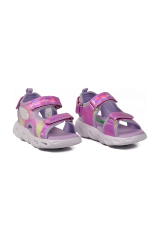 United Colors of Benetton Lila Cırtlı Hafif Kız Çocuk Sandalet Bnı-10113 P