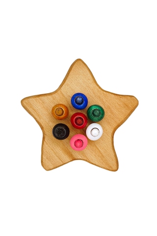 Boncuk Dizme Oyunu Ahşap Yıldız