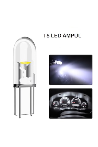T5 Led Ampul Gösterge Ampulü 5 Adet Beyaz