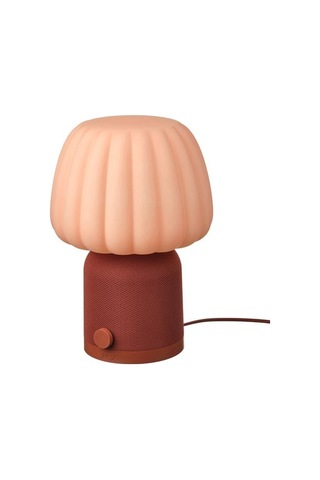 Ikea Kulglass Bluetooth Hoparlörlü Lamba, Kırmızı-kahverengi-pembe, 38 Cm