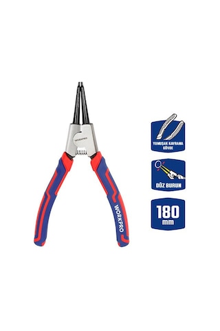 Workpro Wp231150 180mm Cr-v Düz Yaylı Profesyonel Dış Segman Pensesi