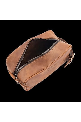 Twingold İsme Özel Dopp Kit Kişisel Bakım Ve Seyahat Çantası - %100 Rainbow Deri - Ac14004 - Kahverengi Kahverengi
