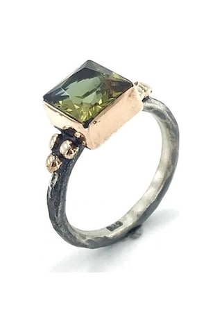 Tamamı El Üretimi Kare Zultanit Taş Gümüş Set Takım