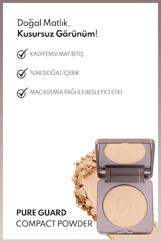 Note Pure Guard Compact Powder Doğal Mat Bitişli Kompakt Toz Pudra 130 Silent Sand