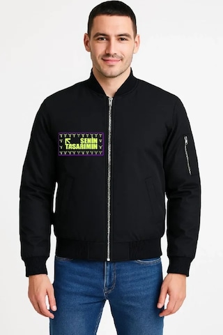 Etiler Collection Ön Bomber Ceket - Siyah