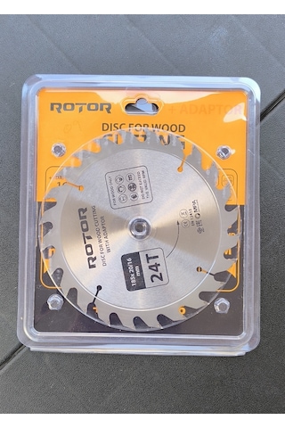 Ahşap Kesme Diski Rotor 185 20/16 Adaptörlü 24t