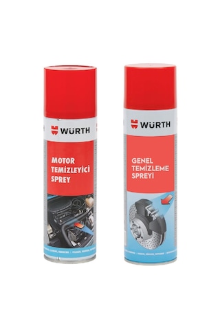 Würth Motor Temizleyici 500 Ml + Fren Balata Spreyi 500 Ml