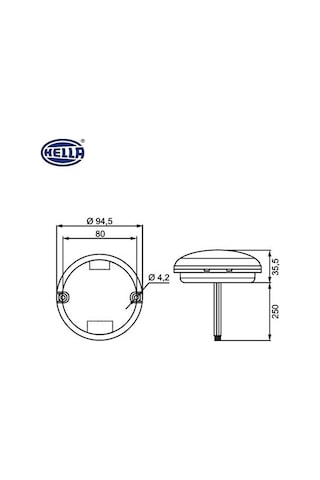 HELLA 12V-24V ARKA SİS LAMBASI 17-LEDLİ KIRMIZI (95 MM)