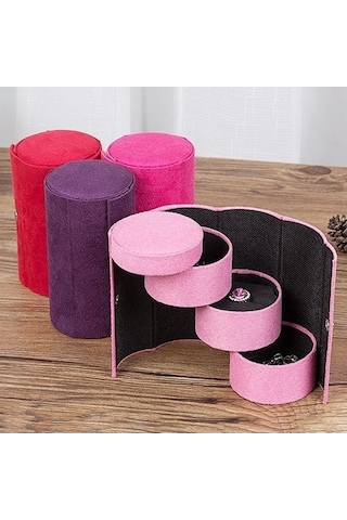 Tongxida Moda Tutucu Pembe Saklama Jl Küpe Kılıfı Düzenleyici Silindirik Bosphorus Pembe