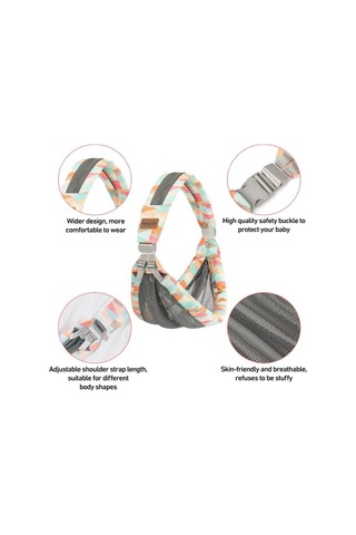 Iulonee Ayarlanabilir Ergonomik Bebek Sling Taşıyıcı Nefes Alabilir, Tek Omuzda Taşınabilir Portbebe
