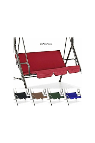 Salıncak Koltuğu Gölgelik Örtüsü 3 Kişilik Açık Bahçe Teras Su Geçirmez Avlu Süspansiyon Çok Renkli 01 Sadece Koltuk Örtüsü Diğer