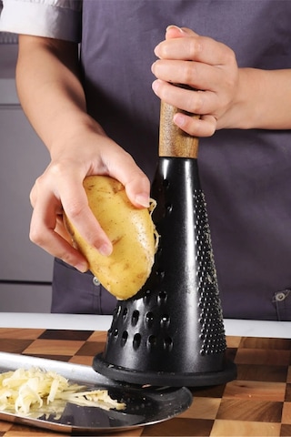 Valletta Nicoya 3 Yönlü Paslanmaz Çelik Rende Siyah