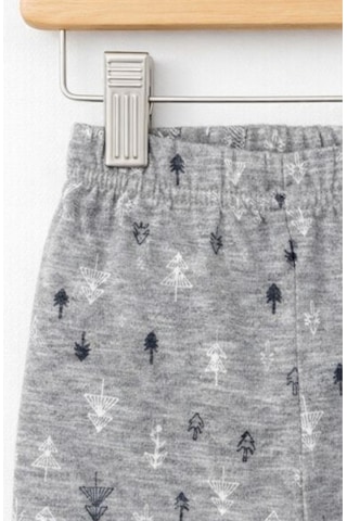 HelloBaby 2'li Bebek Tek Alt Pantolon Gri-ekru