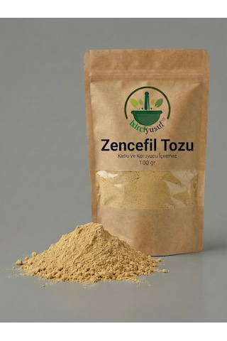 İxirciyusuf Zencefil Tozu Toz Zencefil Ginger Powder Ground Ginger Zingiber Officinale Doğal Öğütülmüş 100 G