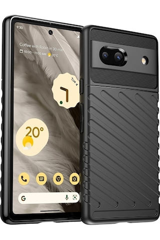 Google Pixel 7a Thunder Serisi Silikon Kılıf - Siyah Al3421