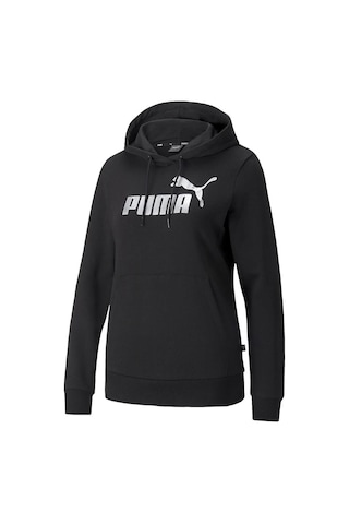 Puma Ess+ Metallic Logo Hoodie Kadın Sweatshirt - 849096-4770 Siyah