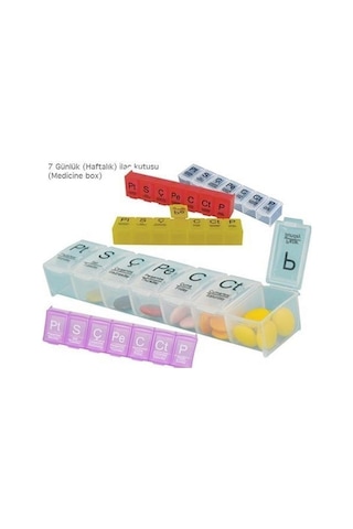 Haftalık Günlük İlaç Saklama Kutusu 7 Günlük İlaç Saklama Kabı Şeffaf