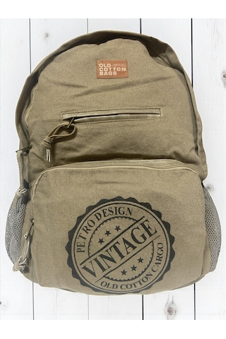 Old Cotton Cargo Kaliteli Tek Bölmeli Vintage Disayn Günlük Gezi Okul Sırt Çantası North Dakato Bag Brand 30x43cm Bej