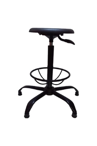 Monoblok Tablalı Laboratuvar Taburesi Çemberli Metal Ayaklı