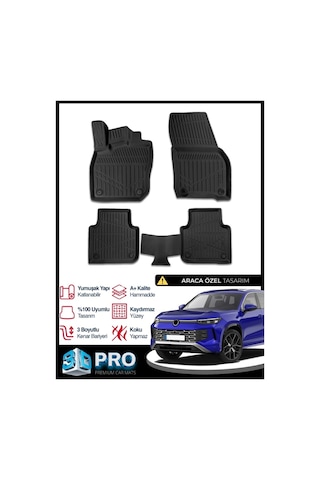 Vw Tayron 3d Havuzlu Paspas 2025 2026 Model Kokusuz