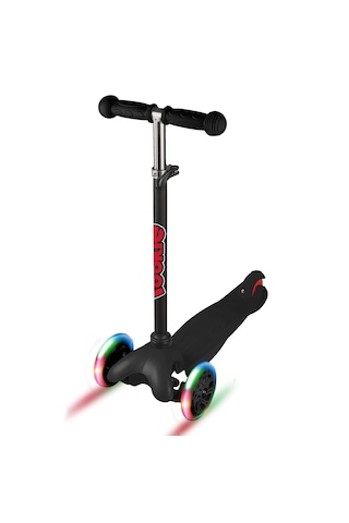 Siyah 3 Tekerlekli Led Işıklı Scooter