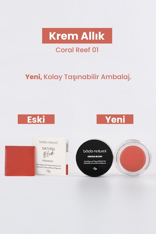Bade Natural Krem Allık 01 Coral Reef