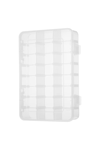 Youtek Plastik 24 Bölmeli Çekirdekli Organizer Kutusu - Küçük Aksesuar, Elektronik Parça, İlaç Ve Hobiler İçin Saklama Kutusu Beyaz