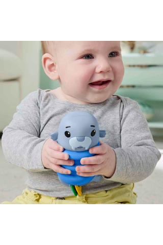 Fisher-price Jhb54 Deniz Dostları 2in1 Silikon Çıngırak - Jhb55 - Jhb56 - Jhb57 Mavi