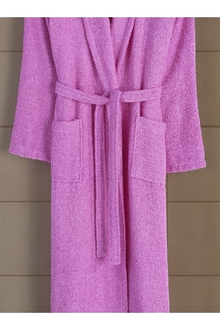 Gülkurusu Büyük Beden Şalyaka Pamuklu Hamam Sauna Banyo Battal Kadın Erkek Unisex 3xl 4xl Bornoz Gül Kurusu