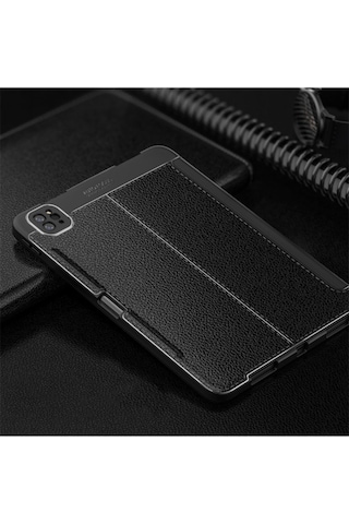 Apple Uyumlu iPad Pro 11'' 2022 4. Nesil M2 Çip Deri Görünümlü Kalemlikli Kılıf Lux Case Kılıf