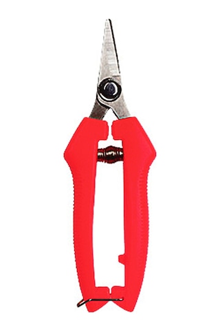 Symbee Kırmızı Mini Eğik Uçlu Gıda Kesici - Paslanmaz Çelik Bahçe Meyve/ütü/çiçek Budama Makası Güvenlik Kilidi, Kolay Kullanım