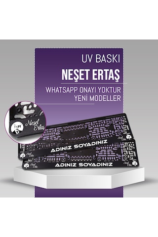 Neşet Ertaş Plakalık, 2 Adet Premium Uv Baskı, Plakalıkhane