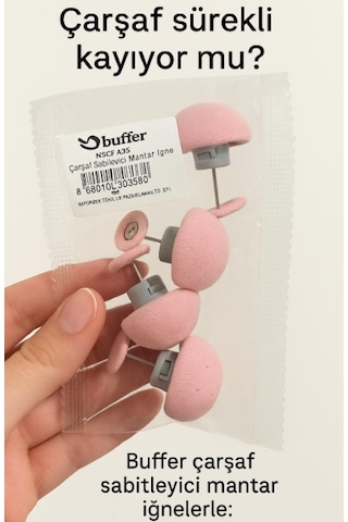 Buffer 4 Lü Çarşaf Sabitleyici İğne Çok Renkli