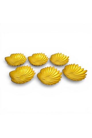 Sudedi Home Gold Kase Takımı 6 Lı Set Cam Sunum Ve İkram Kaseleri Gold