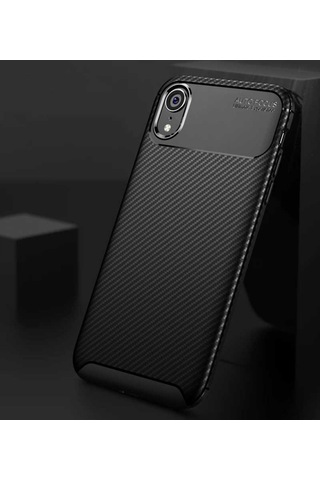 Apple Uyumlu iPhone XR 6.1 Kilif Karbon Silikon Case 359767775