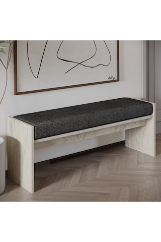 Pearl Bench Modern Tasarım Antre, Mutfak, Yatak Odası, Balkon Oturma Bankı, Kolay Kurulum Traverten Desen