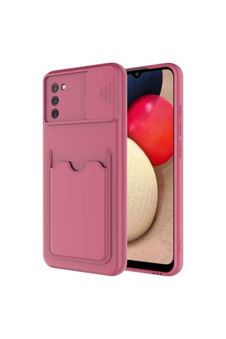 Samsung Uyumlu Galaxy A02s Kılıf Zore Kartix Kapak Koyu Mor