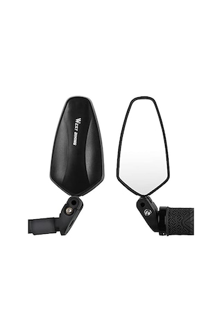 Bisiklet Dikiz Aynası Ayarlanabilir Ayna Mtb Katlanır Dikiz Aynası Bisiklet Gidon Aynaları,black 1pc Short