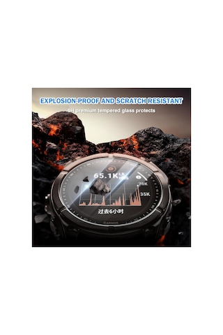 Garmin Fenix 7 9h Temperli Cam Ekran Koruyucu 2 Adet