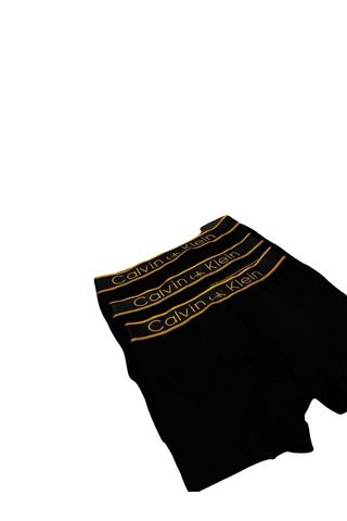 Özel Dikim 3'lü Kutulu Erkek Boxer Set Altın - Siyah